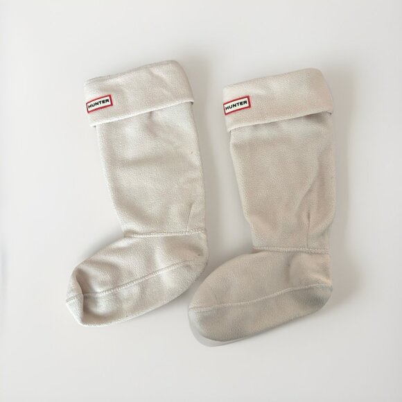 HUNTER Boots Socks Liner ONLY Beige Women’s Medium US 5-7 PREOWNED Preppy - Picture 1 of 11